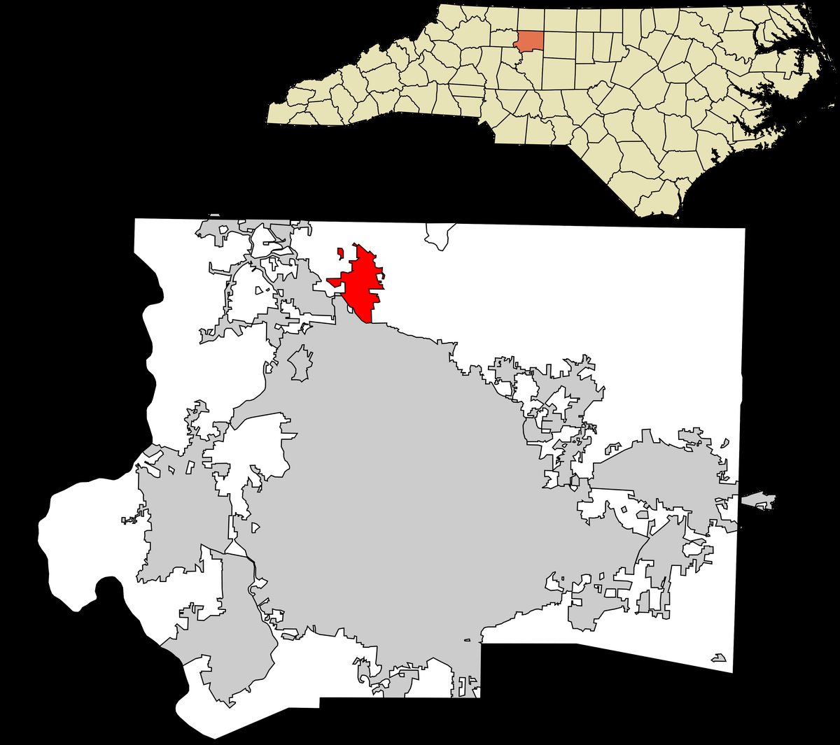 Rural Hall, NC - File:Forsyth County North Carolina incorporated and unincorporated areas Rural  